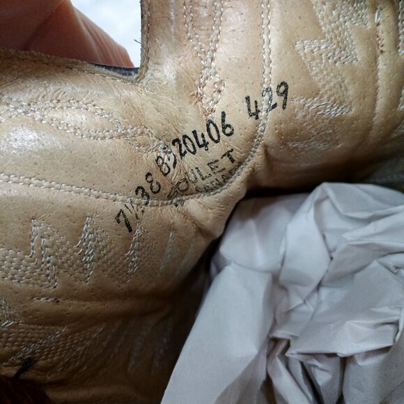 Vintage Boulet Women's Brown Heel Cowgirl Boots 7 1/2M - Picture 5 of 7